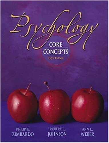 psychology core concepts 5th edition philip g. zimbardo, anne l. weber, robert l. johnson 0205424287,