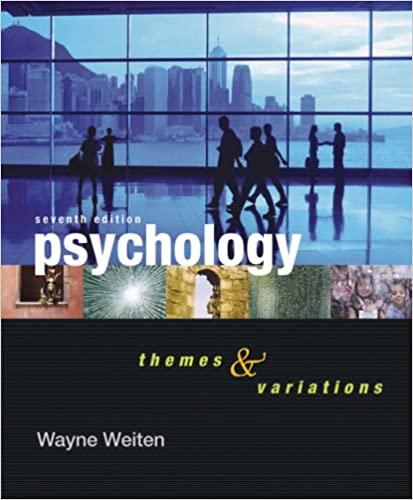 psychology themes and variations 7th edition wayne weiten 0495093033, 9780495093039