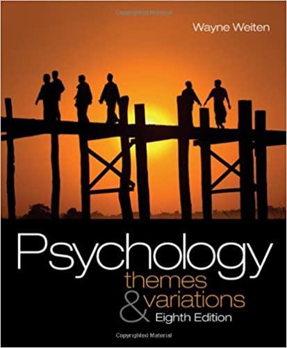 psychology themes and variations 8th edition wayne weiten 0495601977, 9780495601975