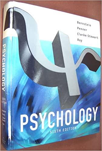 psychology 6th edition douglas a. bernstein, louis a. penner, alison clarke-stewart, edward j. roy