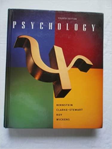 psychology 4th edition douglas a. bernstein 0395770718, 9780395770719