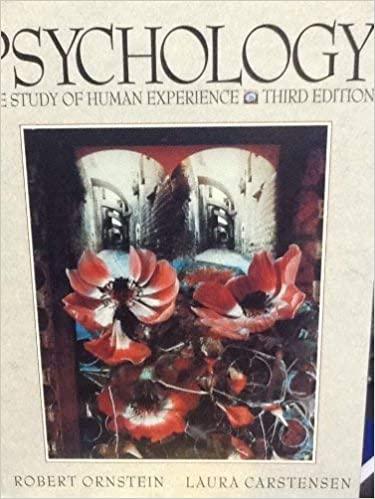 psychology study of human experience 3rd edition robert e. ornstein 0155726854, 9780155726857