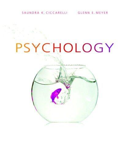 psychology 1st edition saundra k. ciccarelli, glenn e. meyer 0131839594, 9780131839595