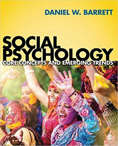 social psychology core concepts and emerging trends 1st edition daniel w. barrett 1506310605, 9781506310602