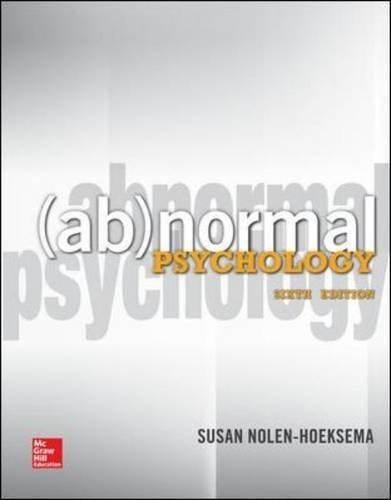 abnormal psychology 6th edition susan nolen-hoeksema 0078035384, 9780078035388