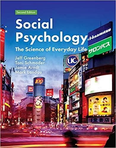 social psychology the science of everyday life 2nd edition mark landau, jeff greenberg, toni schmader, jamie