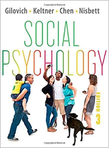 social psychology 3rd edition thomas gilovich, dacher keltner, serena chen, richard e. nisbett 0393913236,