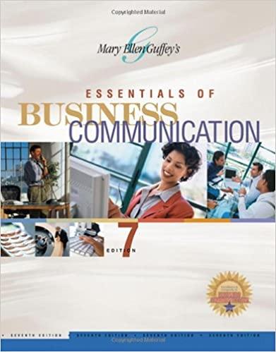 essentials of business communication 7th edition mary ellen guffey 0324313926, 9780324313925