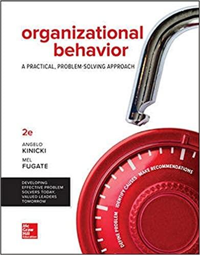 organizational behavior a practical problem solving approach 2nd edition angelo kinicki, mel fugate