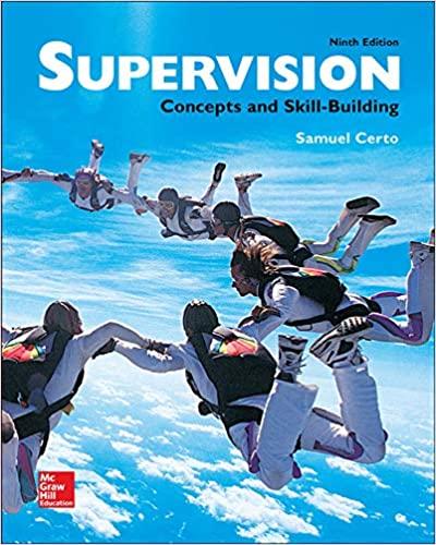 supervision concepts and skill building 9th edition samuel certo 007772061x, 9780077720612