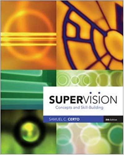 supervision concepts and skill building 5th edition samuel certo 0072987529, 9780072987522
