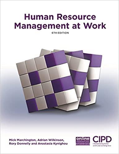 human resource management at work 6th edition mick marchington, adrian wilkinson, rory donnelly, anastasia