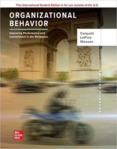 organizational behavior improving performance and commitment in the workplace 7th international edition jason