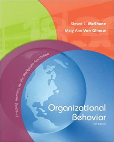 organizational behavior 4th edition steven mcshane, mary von glinow 0073049778, 9780073049779
