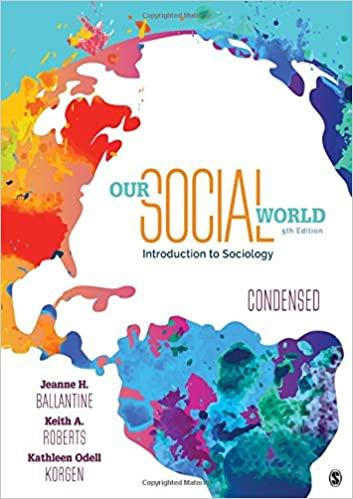 our social world condensed introduction to sociology 5th edition jeanne h. ballantine, keith a. roberts,