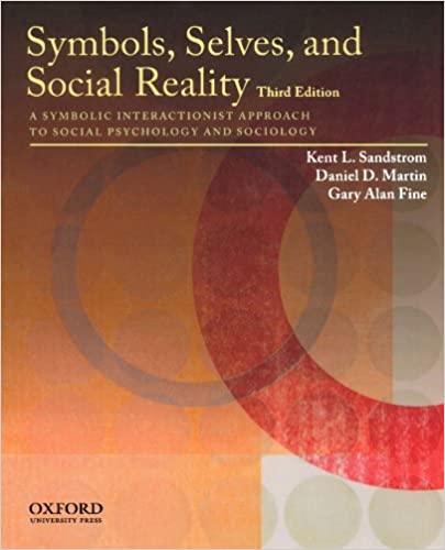 symbols selves and social reality a symbolic interactionist approach to social psychology and sociology 3rd