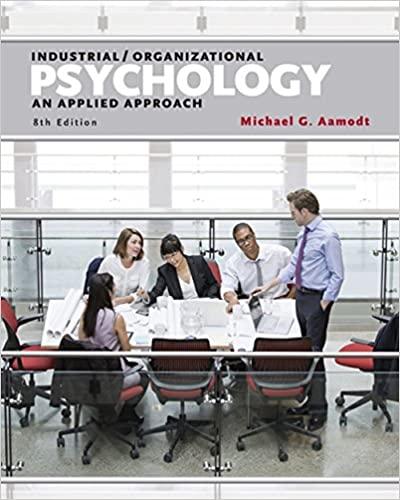industrial organizational psychology an applied approach 8th edition michael aamodt 1305118421, 9781305118423