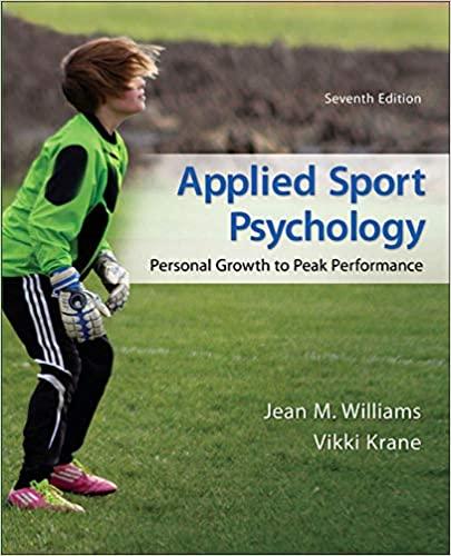 applied sport psychology personal growth to peak performance 7th edition jean williams, vikki krane