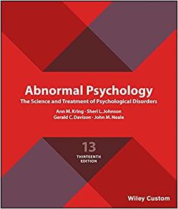 abnormal psychology the science and treatment of psychological disorders 13th edition ann m. kring, sheri l.