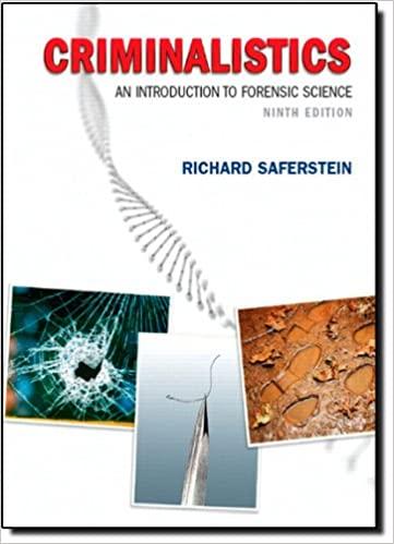 criminalistics an introduction to forensic science 9th edition richard saferstein 0132216558, 9780132216555