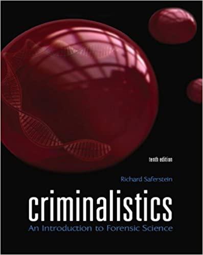 criminalistics an introduction to forensic science 10th edition richard saferstein 0135045207, 9780135045206