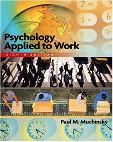 psychology applied to work 8th edition paul m. muchinsky 0534607810, 9780534607814