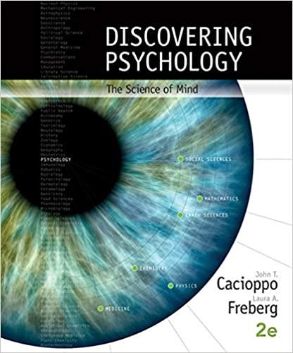 discovering psychology the science of mind 2nd edition john t. cacioppo, laura freberg 1305088379,