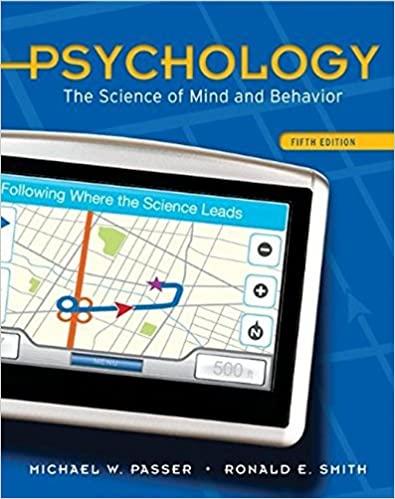 psychology the science of mind and behavior 5th edition michael passer, ronald smith 0073532126, 9780073532127