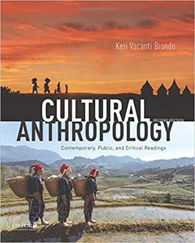 cultural anthropology contemporary public and critical readings 2nd edition keri vacanti brondo 019092523x,