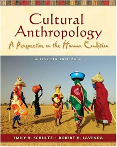cultural anthropology a perspective on the human condition 7th edition emily a. schultz, robert h. lavenda