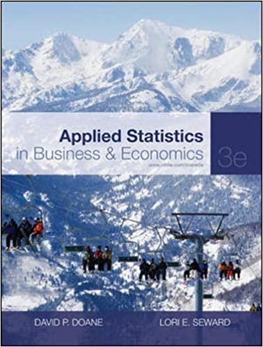 applied statistics in business and economics 3rd edition david doane, lori seward 0073373699, 9780073373690