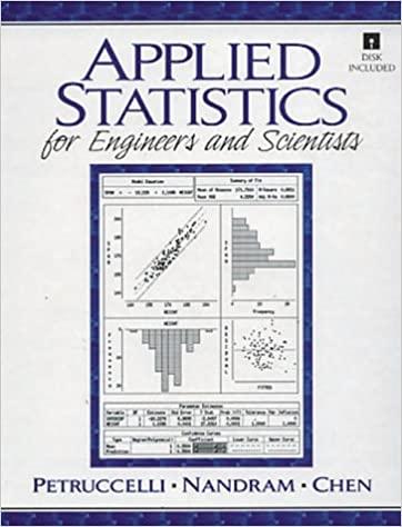 applied statistics for engineers and scientists 1st edition joseph petruccelli, balgobin nandram, minghui