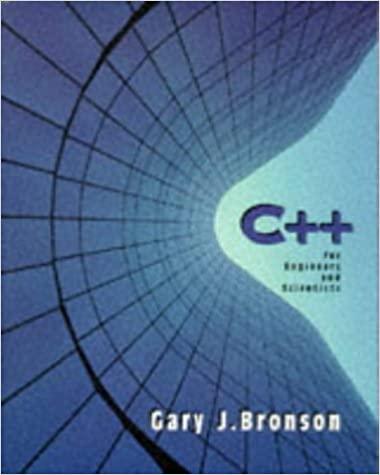 c++ for engineers and scientists 1st edition gary j. bronson 0534950604, 9780534950606