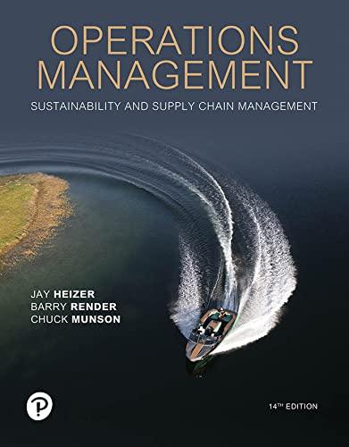 operations management sustainability and supply chain management 14th edition jay heizer, barry render, chuck