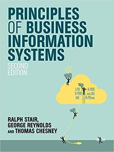 principles of business information systems 2nd edition thomas chesney, ralph m. stair, george reynolds