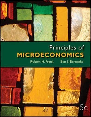 principles of microeconomics 5th edition robert frank, ben bernanke 007731851x, 9780077318512