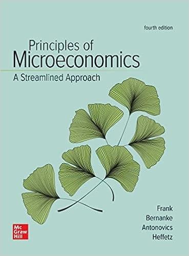 principles of microeconomics a streamlined approach 4th edition robert h. frank 1264058780, 9781264058785
