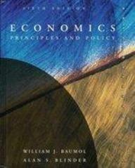 economics principles and policy 6th edition william j. baumol, alan s. blinder 0030974526, 9780030974526
