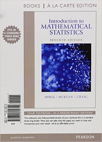 introduction to mathematical statistics 7th edition robert v., joseph w. mckean, allen t. craig