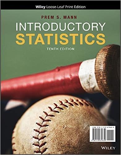 introductory statistics 10th edition prem s. mann 111967963x, 9781119679639