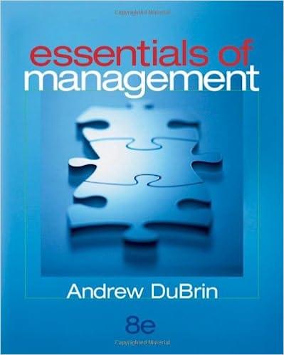 essentials of management 8th edition andrew j. dubrin 0324353898, 9780324353891