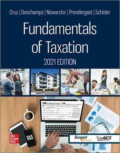 fundamentals of taxation 2021 edition ana cruz, michael deschamps, frederick niswander, debra prendergast,