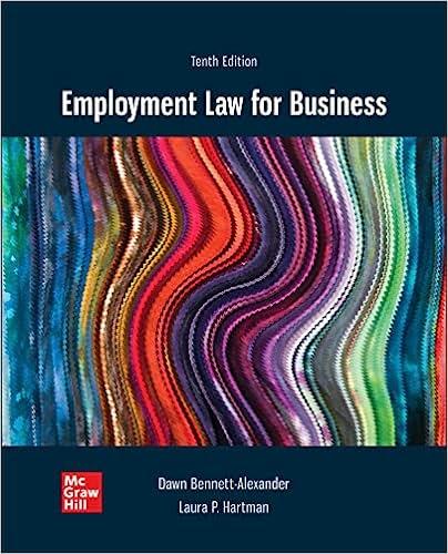 employment law for business 10th edition dawn bennett-alexander, laura hartman 1260734277, 9781260734270