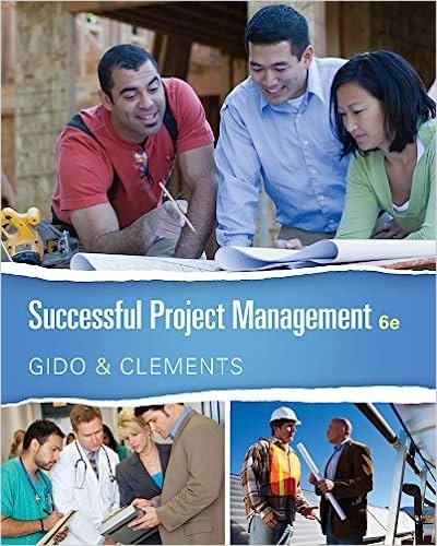 successful project management 6th edition jack gido, jim clements 1285068378, 9781285068374