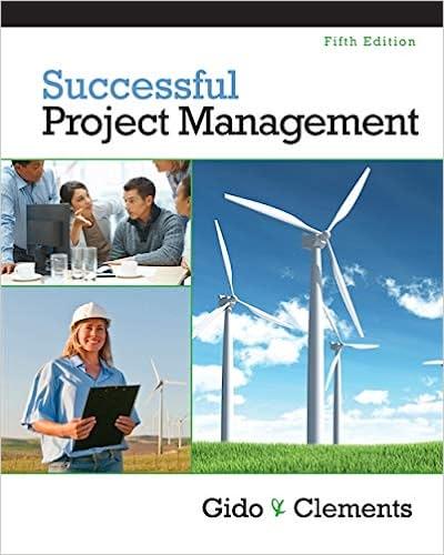 successful project management 5th edition jack gido, jim clements 0538478977, 9780538478977