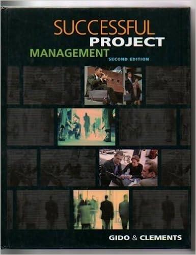 successful project management 2nd edition jack gido, jim clements 0324308345, 9780324308341