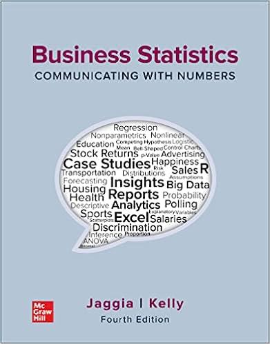 business statistics communicating with numbers 4th edition sanjiv jaggia, alison kelly 1260716309,