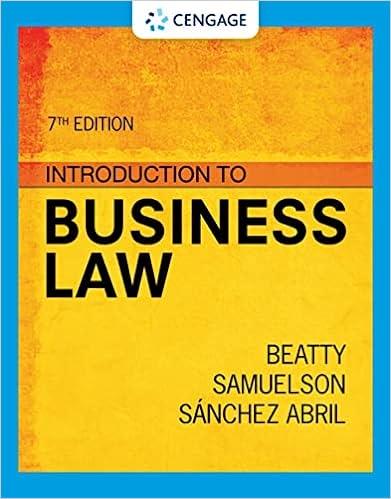 introduction to business law 7th edition jeffrey f. beatty, susan s. samuelson, patricia abril 035771718x,