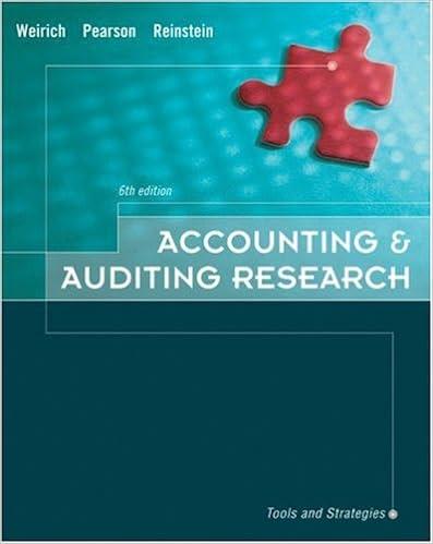 accounting and auditing research tools and strategies 6th edition thomas weirich, thomas c. pearson, alan