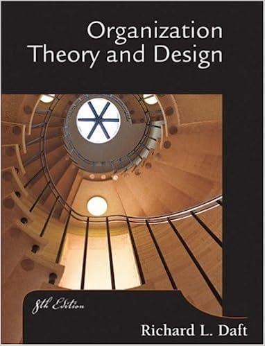 organization theory and design 8th edition richard l. daft 032415691x, 9780324156911